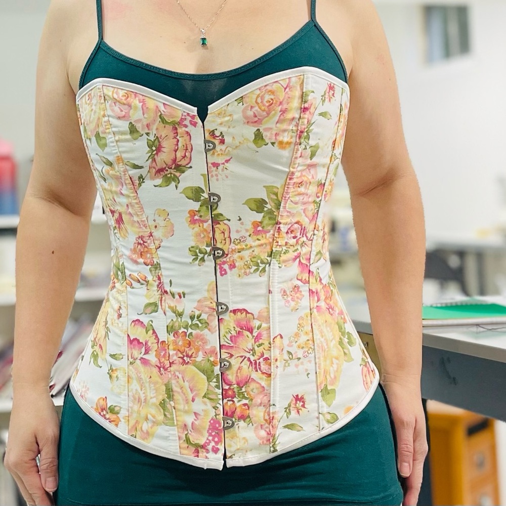 Corset, flower, strong hold, shaper, waist trainer 100%cotton